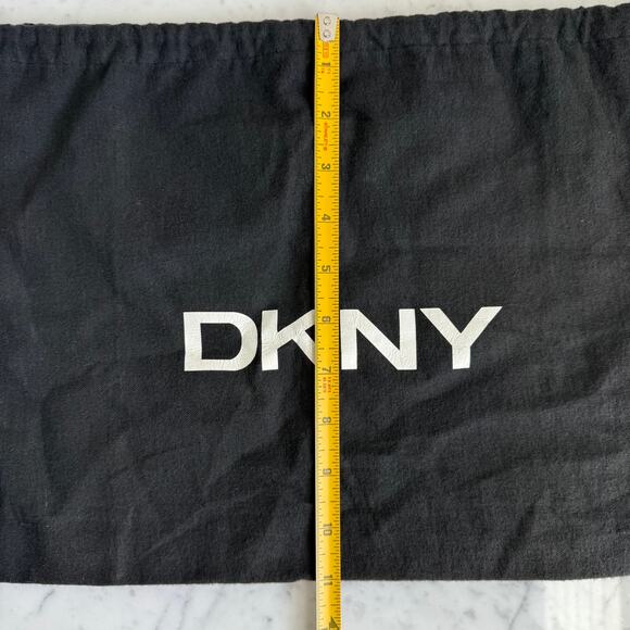 DKNY Black Drawstring Dust Bag Logo 11x14.5 Storage Pouch - Picture 3 of 4